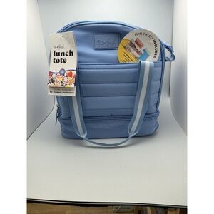 Fit & Fresh Soft Blue Lunch Tote, Includes 4 Containers, Ice Pack-Brand New